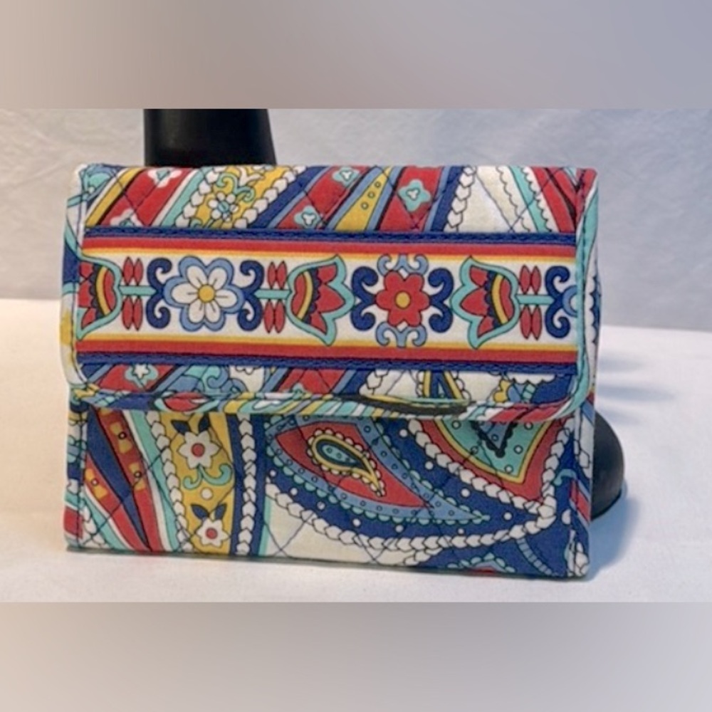 Vera Bradley Blue and Red Wallets with Artistic Design